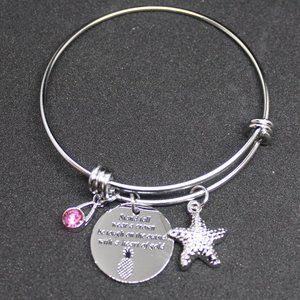 Inspirational‎ Silver Bracelet with charms